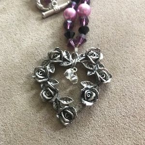 Gorgeous Handmade Beaded Necklace & Bracelet Set💜